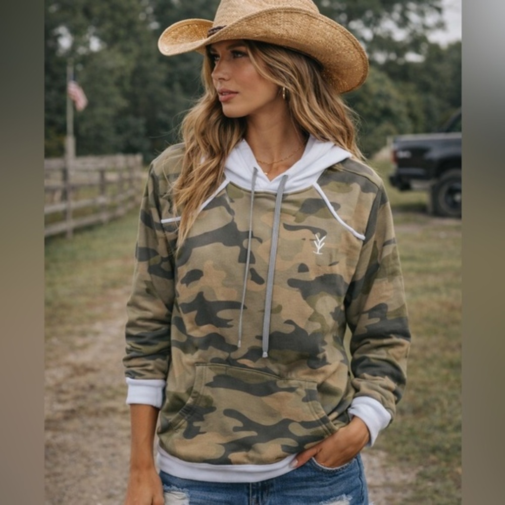 Yee Yee Camo Hoodie Country Westernโ Athleisure Sweatshirt Hunting Streetwear